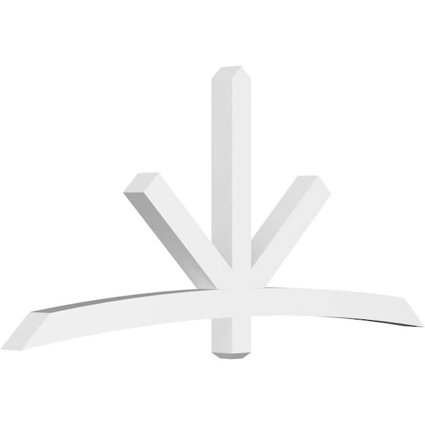 Ekena Millwork Alberta Architectural Grade PVC Gable Bracket, 84"W x 38 1/2"H x 4"D x 4"F, 11/12 Pitch GBP084X39X0404ALB00 - main